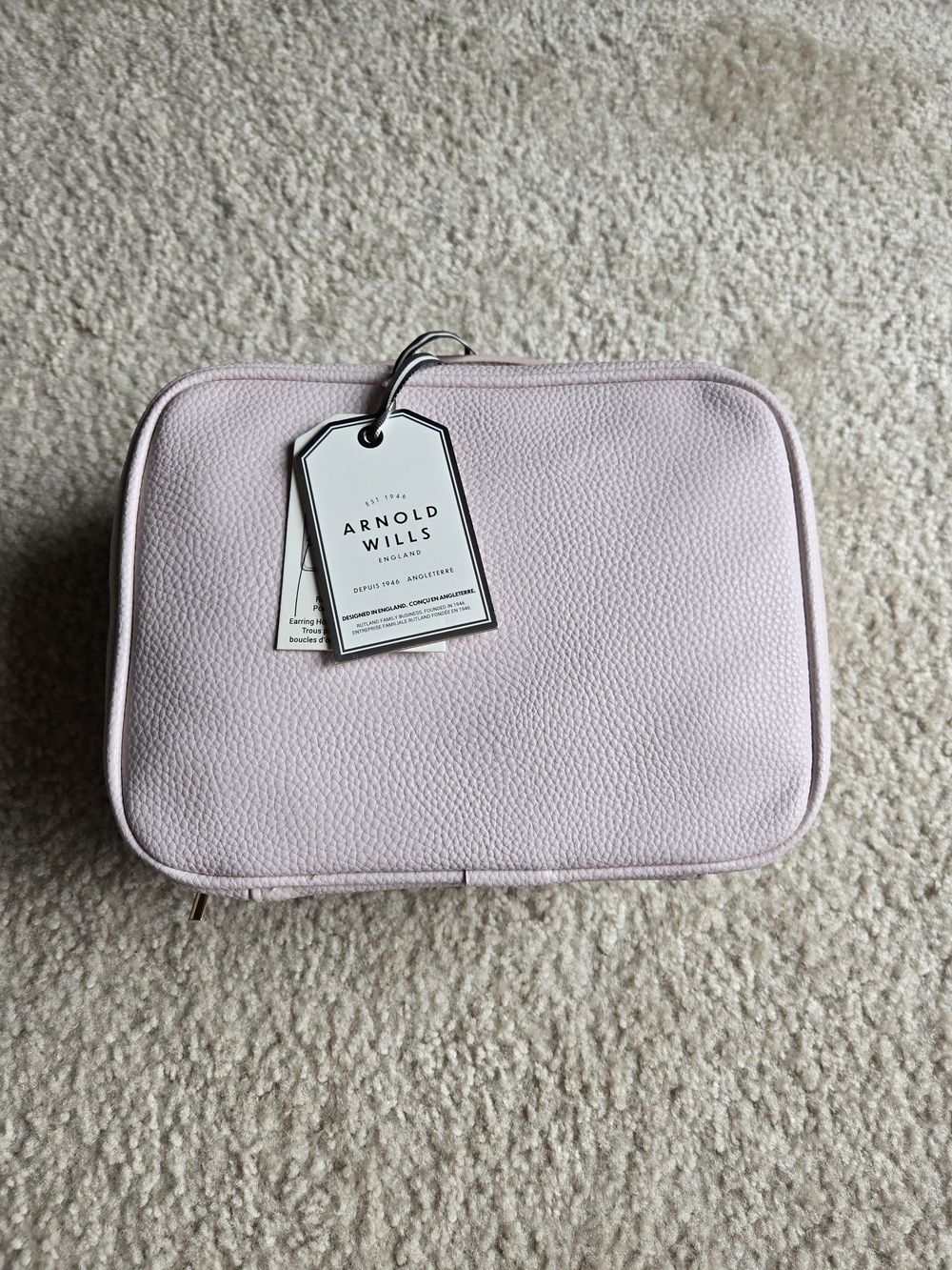 Arnold Willis Large Pink Makeup & Jewellery Travel Case
